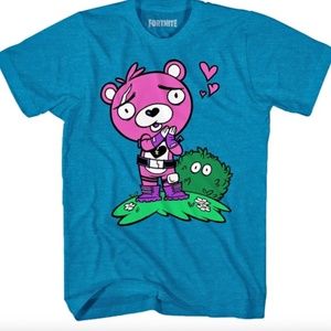 New Fortnite Cuddle Leader Love Turquoise T-Shirt Size M Kids